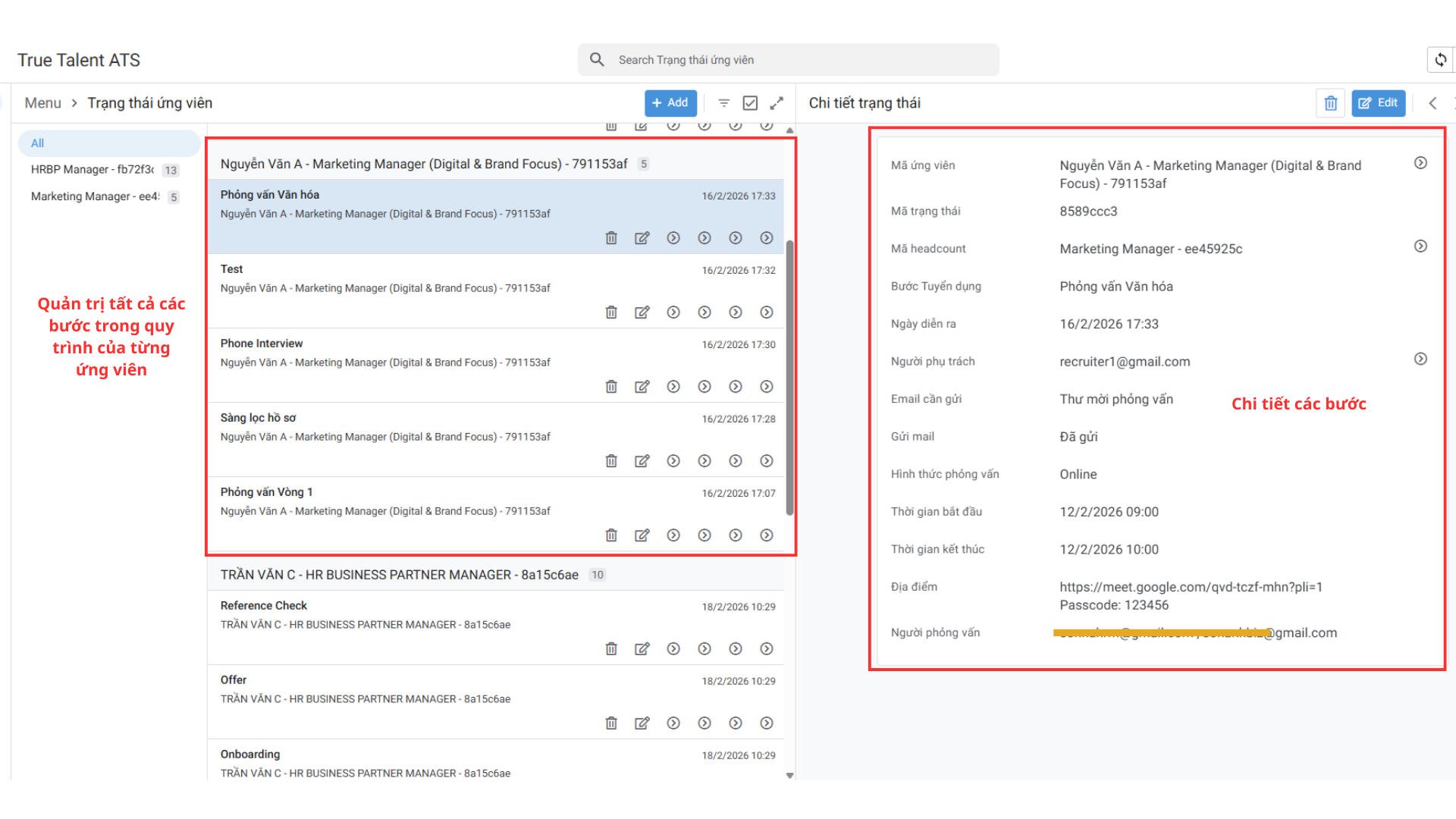 Quy trình ứng viên